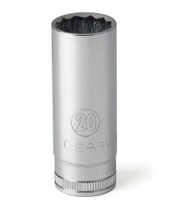 1/2" Drive 12 Point SAE Deep Length Socket, 7/16"