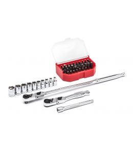 45pc Gearwrench 1/4"Dr Std Metric Slim Head Mechanics Tool Set 