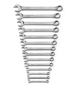 14 Pc. 6 Point Combination Non Ratcheting Metric Wrench Set