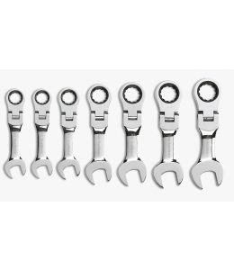 Gearwrench Ratcheting Wrench Set Stubby Flex SAE 7Pc