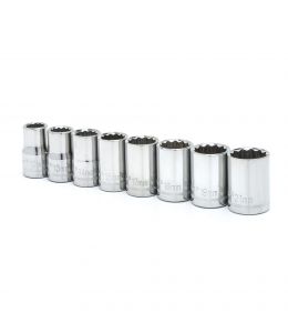 SOCKET SET,8PC,1/2" DRIVE,MM