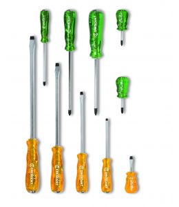 SCREWDRIVER SET INDUSTRIAL 10PC TANG THR