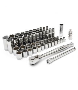 Crescent 52 Pc. 3/8" Drive 6 & 12 Point Deep & Standard SAE/Metric Mechanics Tool Set