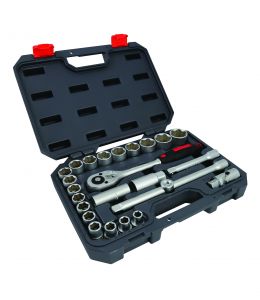 SET, MECHANICS TOOLS, 1/2" DRIVE,25 PC