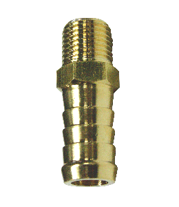 Barb Hose Brass 1/4"M X 1/2"