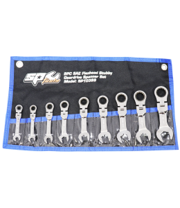 SET SPANNER ROE GEARDRIVE FLEX HEAD 9PC SAE SP TOOLS