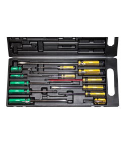 SCREWDRIVER SET 13PC PHILLIPS/SLOTTED PLASTIC CARR