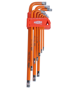 KEY SET 9PC TORX TAMPER HEX (ORANGE)